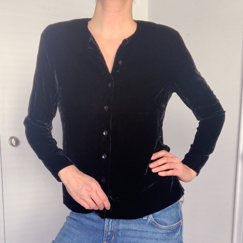 Vintage Velvet Jones New York Button Up Top Fairy Whimisgoth Witch 90s Classic